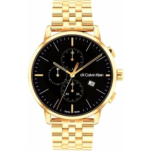 Наручные часы CALVIN KLEIN Швейцарские наручные часы Calvin Klein 25000037 с хронографом, золотой