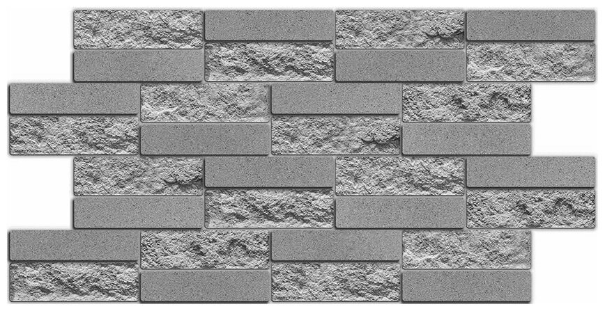 Панель ПВХ Кирпич облицовочный бетонный (490 х 980 мм) - фотография № 1