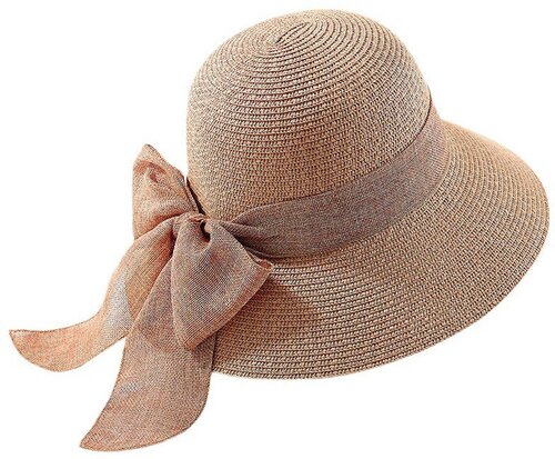 Шляпа , размер 56-57, бежевый, коричневый
