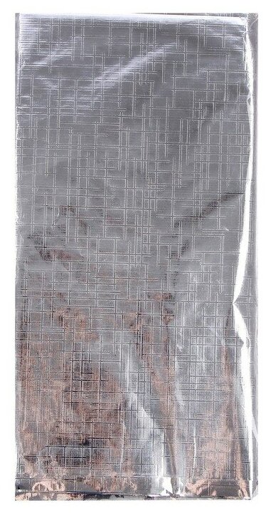 Скатерть фольгированная, 137 × 183 см, серебряная - фотография № 2
