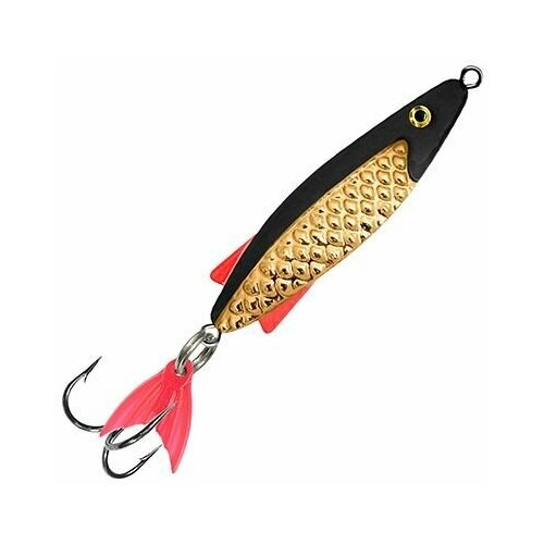 фото Блесна для рыбалки aqua тобик 6,0g цвет 02 (золото, серебро, черный металлик), 1 штука