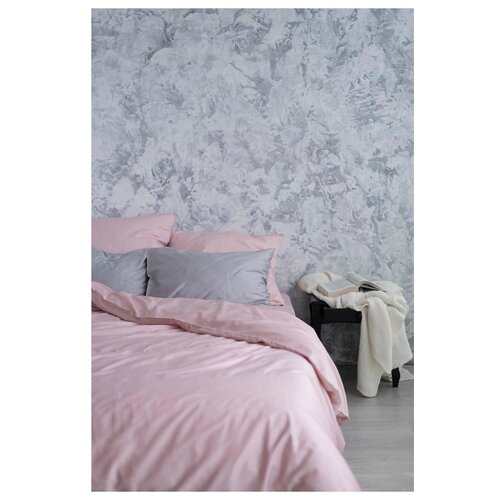 фото Комплект постельного белья siesta home евро стандарт розовый жемчуг (200х220, 240х260, 50х70)