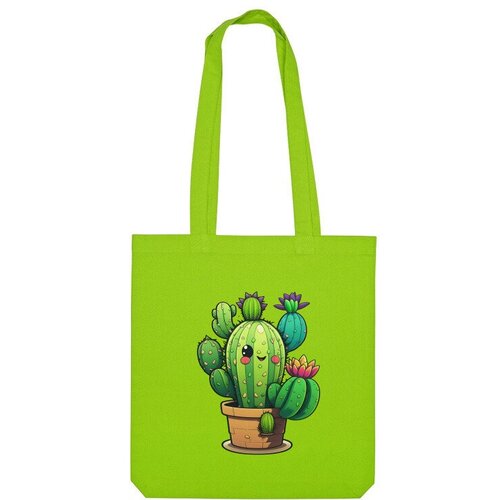 Сумка шоппер Us Basic, зеленый мужская футболка милый кактус s зеленый