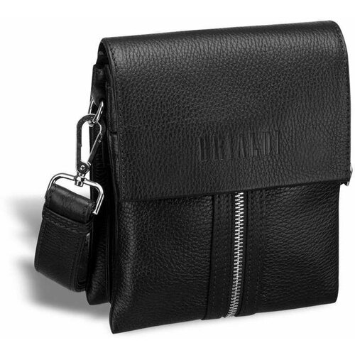 фото Сумка brialdi классическая, текстиль, натуральная кожа, черный