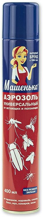 Средство инсектицидное Машенька аэрозоль универсальный от ползающих и летающих насекомых (400мл)