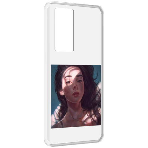 Чехол MyPads девушка-в-лучах женский для Realme GT Master Explorer Edition задняя-панель-накладка-бампер