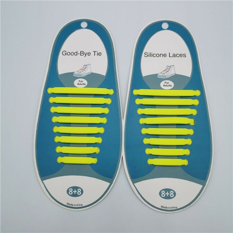 Силиконовые шнурки для обуви без завязок Желтые
