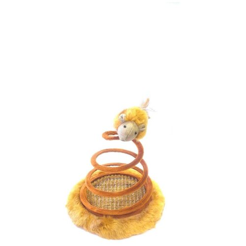 Игрушка дразнилка для кошек Мышка со звуковым сигналом на спирали, 19х22 см