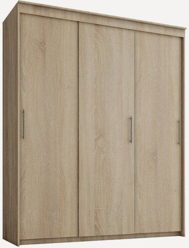 Изображение товара Шкаф купе, для одежды Андреас 3, Легкомаркет, 160х45х220, белье/платье, дуб сонома, ручка рейлинг