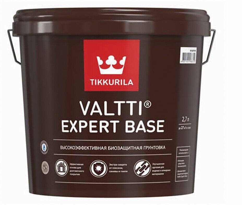 Грунт-антисептик Valtti Expert Base (Валтти Эксперт База) TIKKURILA 2,7л бесцветный