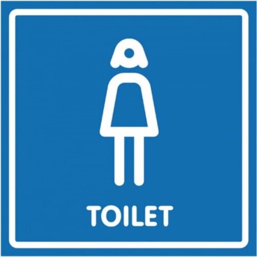 Наклейка Контур Лайн 130х130 Туалет женский 10FC0137