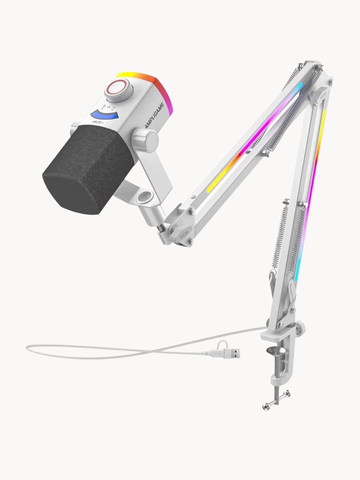 Динамический USB / XLR микрофон FIFINE AmpliGame AM8 PROT (White)