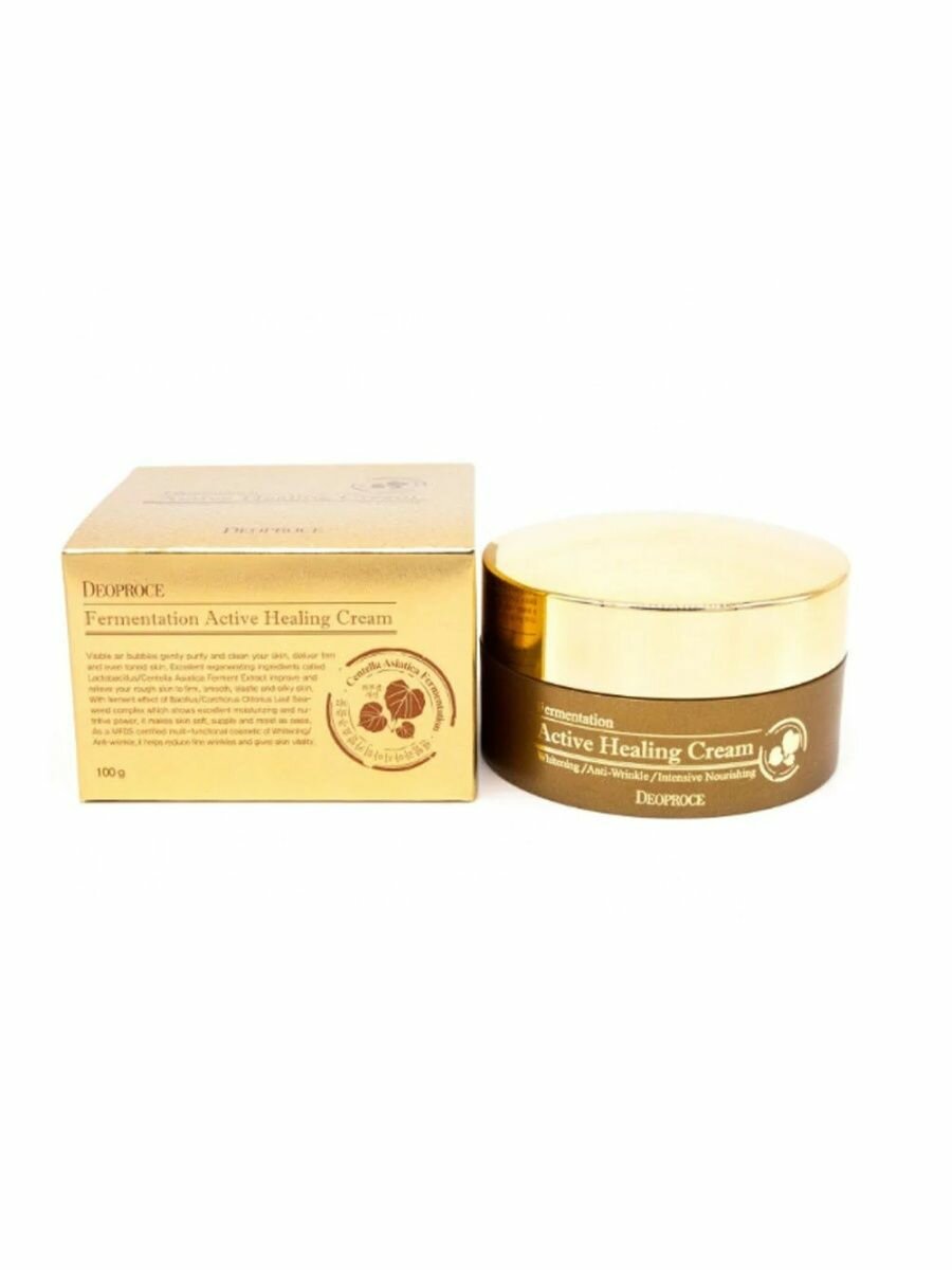 Крем для лица питательный кислородный FERMENTATION ACTIVE HEALING CREAM 100г, DEOPROCE, 8809567925229