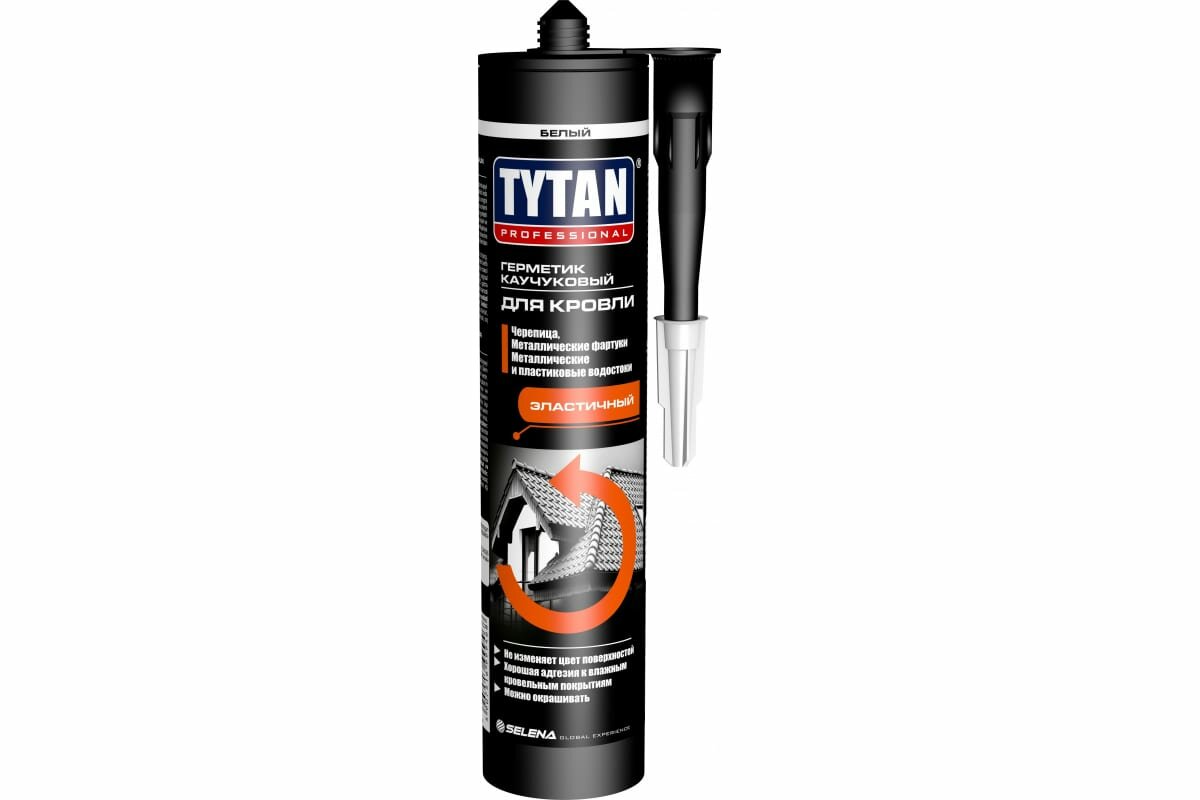 Герметик каучуковый для кровли Tytan Professional, 310 мл, белый