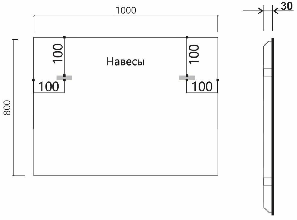 Зеркало LED VLM-3VN100-2 1000х800 c сенсорным выключателем и диммером, антизапотевание - фотография № 8