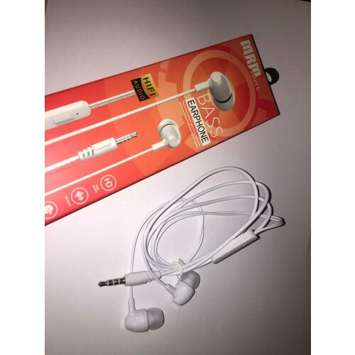 Вакуумные наушники с микрофоном А21 разъем 35мм белые 11000₽