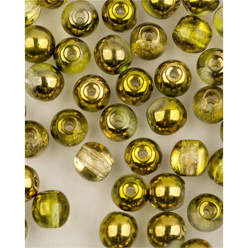 Стеклянные чешские бусины, круглые, Round Beads, 4 мм, цвет Crystal Sunny Magic Citrus, 100 шт.