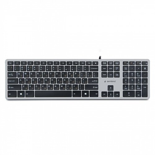 Клавиатура Gembird KB-8420, USB, 109 кл, м/медиа, ножничный механизм, бесшумная