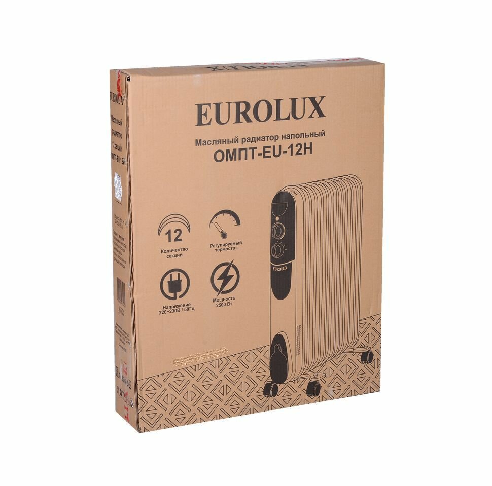 Масляный радиатор ОМПТ-EU-12Н Eurolux - фото №14