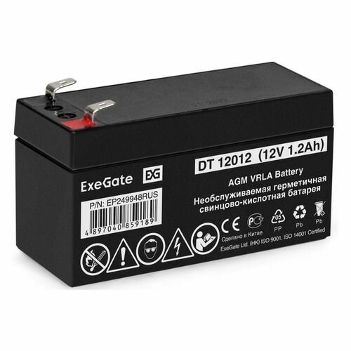 Аккумуляторная батарея для ИБП Exegate , 12V, 1.2Ah - фото №9
