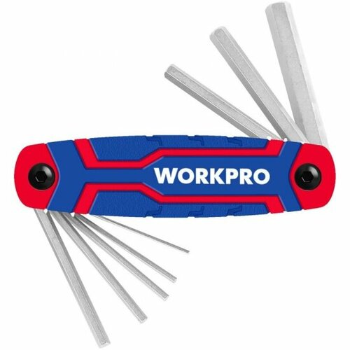 Набор складных ключей шестигранных Workpro CR-V 8 шт 15-8мм Китай 973₽