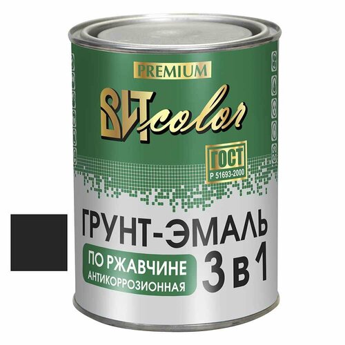 Грунт-эмаль по ржавчине ВИТcolor 3в1 черная 0,8 кг