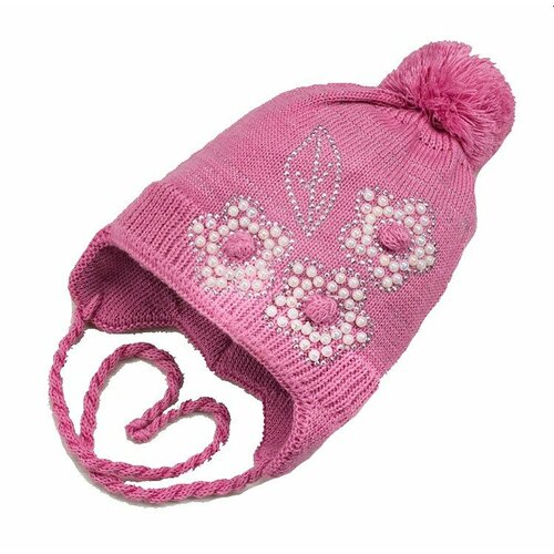 фото Шапка vikikids, размер 46-50, розовый