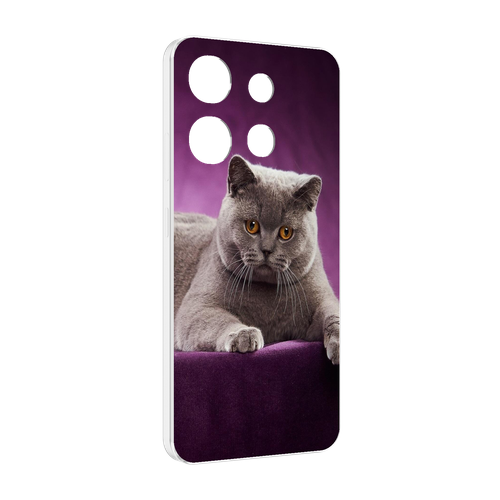 Чехол MyPads кошка британская короткая для Infinix Smart 7 задняя-панель-накладка-бампер