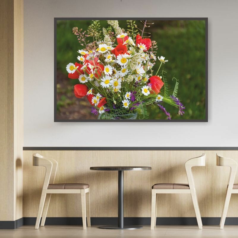 Постер для интерьера Летний Букет Полевых Цветов 40х30 см в тубусе ПолиЦентр