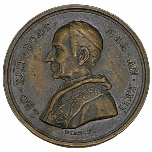 Ватикан, настольная медаль Лев XIII. 22 года понтификата 1900 г. ватикан настольная медаль ватикан папа франциск 2013 г