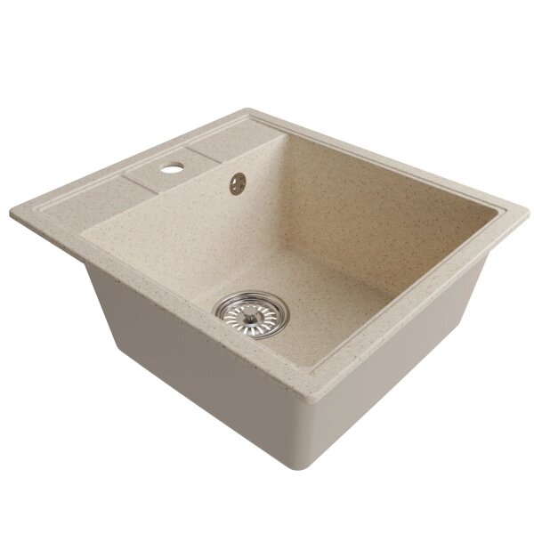 Мойка кухонная Mixline ML-GM28 45х50 см, бежевая - фото №1