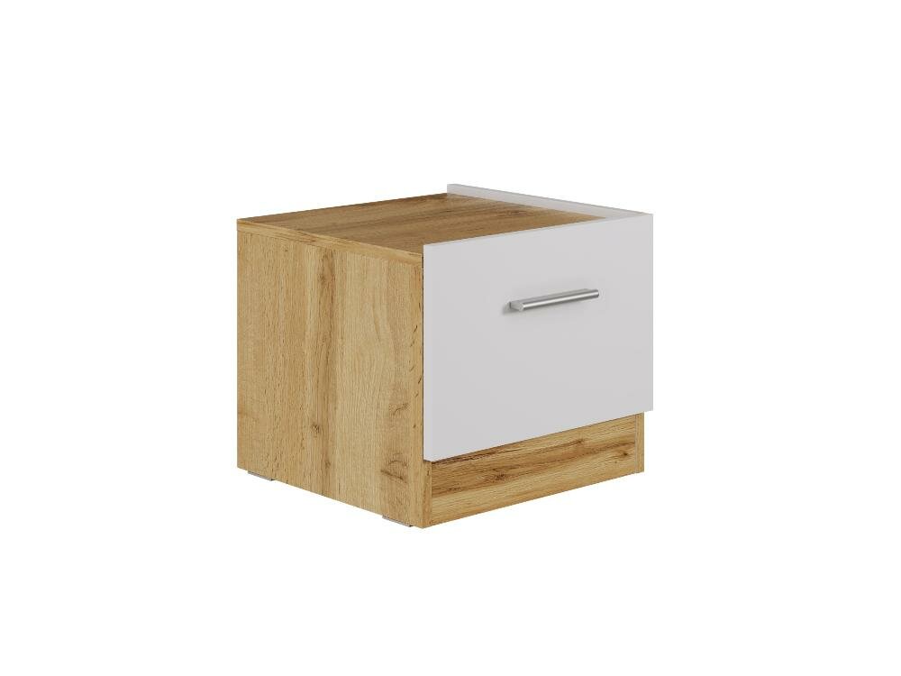 фото FRESCO тумба прикроватная (правая) Белый/Дуб Вотан