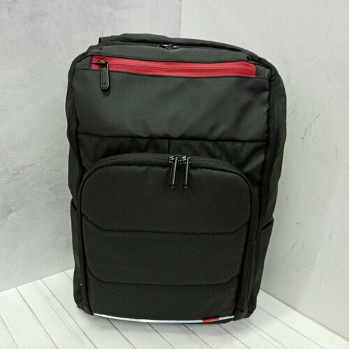 Рюкзак D-7 Черный, 47*30*14 см, полиэстер, 2 отдела, 5 наружных карманов, 7 внутренних