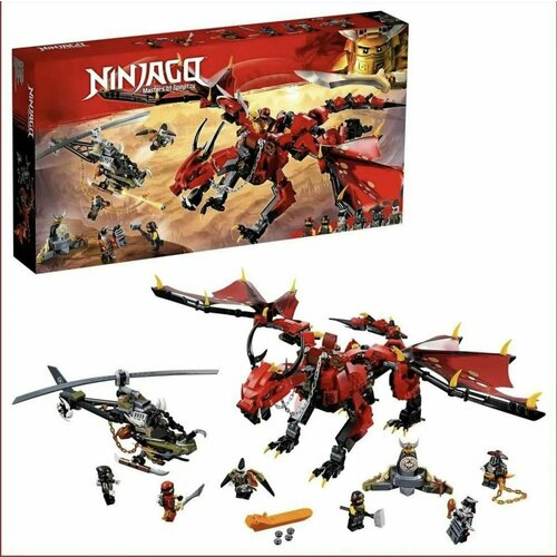 Конструктор Ninja Ninjago Ниндзя Могучий Красный дракон набор 940 деталей