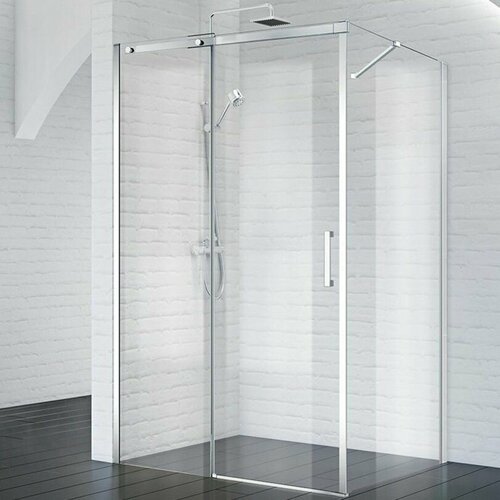 Душевой уголок BelBagno Acqua ACQUA-AH-1-140/100-C-Cr душевой уголок belbagno uno ah1 120x80 см прозрачное стекло uno ah 1 120 80 c cr