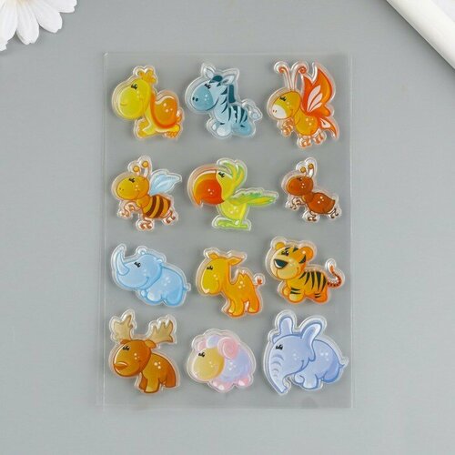 Штамп для творчества силикон Забавные животные 11х16см 464₽