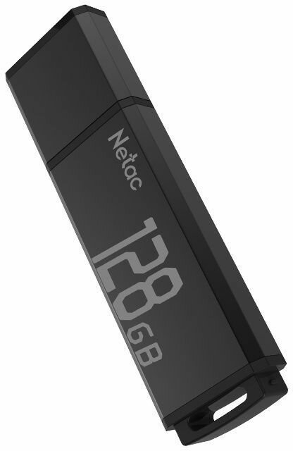 Флешка USB NETAC U351 128ГБ, USB2.0, серый [nt03u351n-128g-20bk]