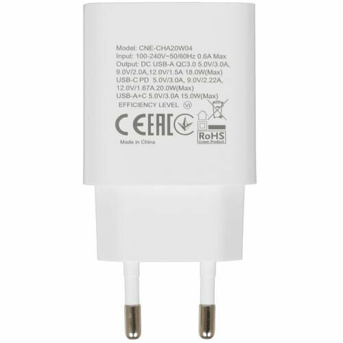 Зарядное устройство сетевое Canyon CNE-CHA20W04 USB-A/C, белый - фото №15