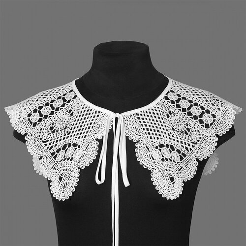 Воротник кружевной KRUZHEVO арт TBY13181 46х44см цв белый уп1 компл 784₽