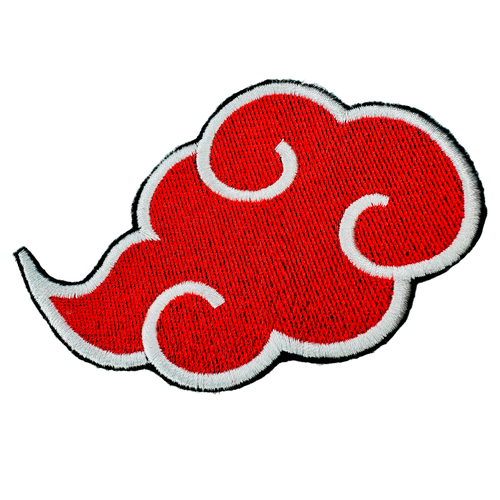 Аниме нашивка на одежду, патч на термоапплекации Облако Акацуки 9х6 см