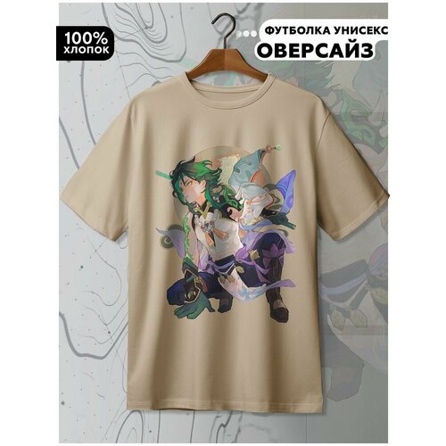 фото Футболка hypnotica, размер l, бежевый