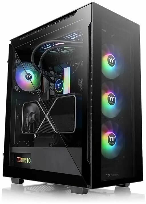 Корпус ATX Thermaltake Divider 500 TG, Midi-Tower, без БП, черный [ca-1t4-00m1wn-01]