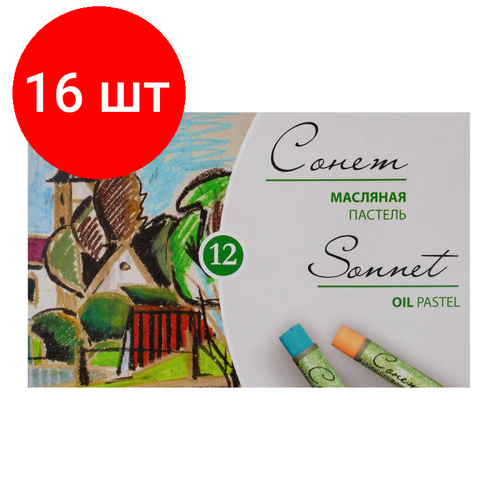 Комплект 16 наб, Пастель масляная Сонет 12цв 7041155 пастель масляная 12цв cray pas expressionist для начинающих