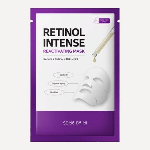 SOME BY MI RETINOL INTENSE REACTIVATING MASK Интенсивная антивозрастная тканевая маска для лица с ретинолом 22г