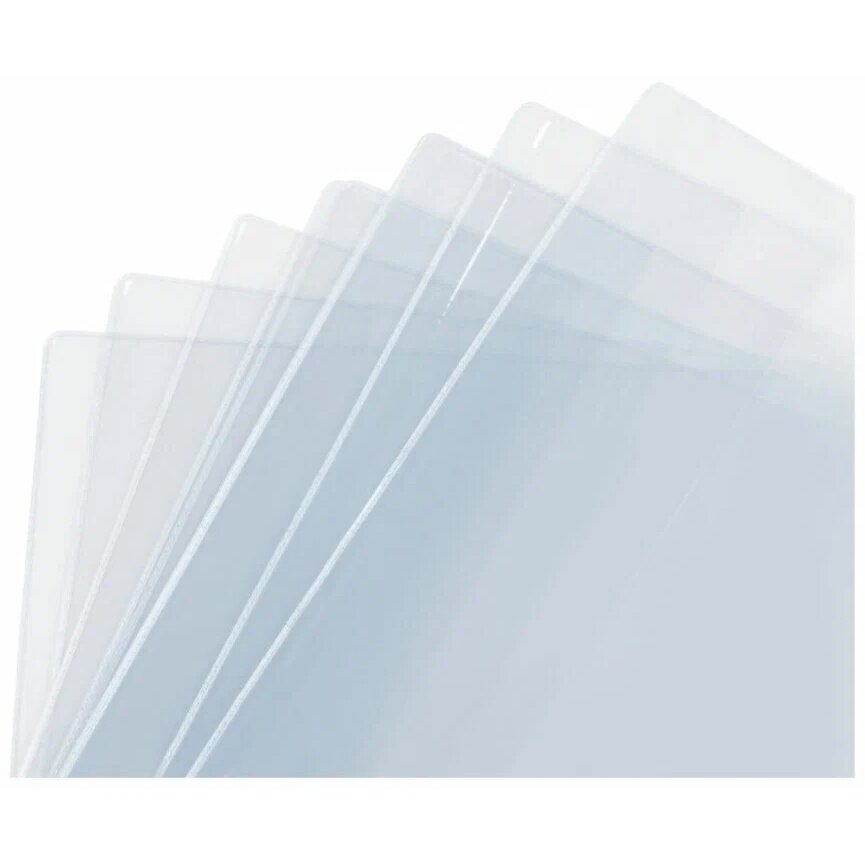 Обложки ПВХ ДПС 10 шт, универсальные, 110 мкм, 232х455 мм, прозрачные (1114.1/10)