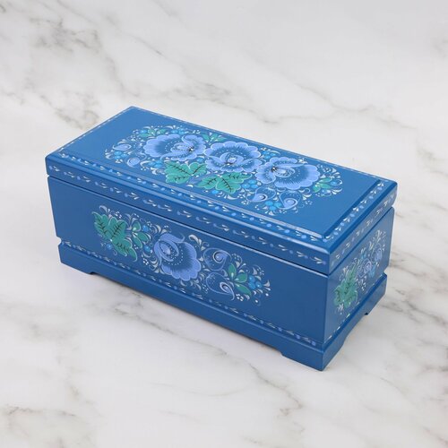 Шкатулка для чая Хохломская роспись Ручная работа