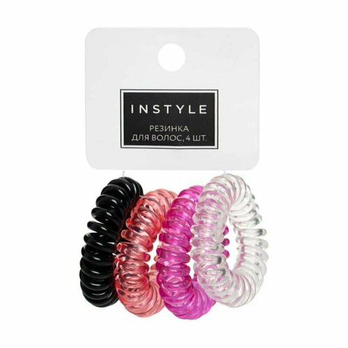 Резинка для волос, INSTYLE, 4 шт, в ассортименте