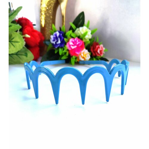 Стильный голубой ободок-гребень для волоc MaYl 380₽