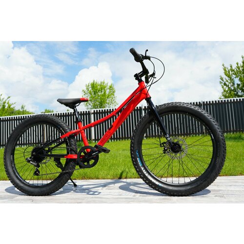 Велосипед полу-фэтбайк Fatbike Time Try TT2747s 24 Рама 12 Взрослый Детский Подростковый красный с черным 23400₽