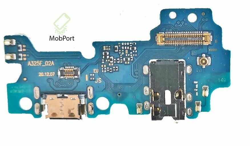 Шлейф для Samsung Galaxy A32 4G (A325F) Премиум (Premium), плата на системный разъем/разъем гарнитуры/микрофон